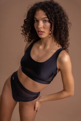 Paradise Chick Top Gigi Active Schwarz L