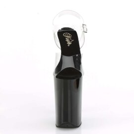 Pleaser Sandalette INFINITY-908 Transparent Schwarz EU-39...