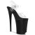 Pleaser Sandalette INFINITY-908 Transparent Schwarz EU-39 / US-9