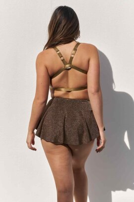 Lunalae Shorts Free Flow Gold Schwarz Lurex