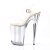 Pleaser Sandalette INFINITY-908 Transparent Silber EU-38 / US-8