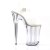 Pleaser Sandalette INFINITY-908 Transparent Silber EU-39 / US-9