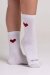 Paradise Chick Supreme Poledance Socken mit Herzen Weiß