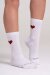 Paradise Chick Supreme Poledance Socken mit Herzen Weiß