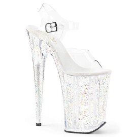 Pleaser Sandalette INFINITY-908MG Transparent Silber...