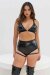 Lunalae Top Follow Me Lack-Optik Schwarz S