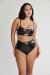 Lunalae Top Paige Lack-Optik Schwarz