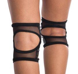 Poledancerka Knieschützer Schwarz mit Taschen für Extra-Polster XS B-Ware