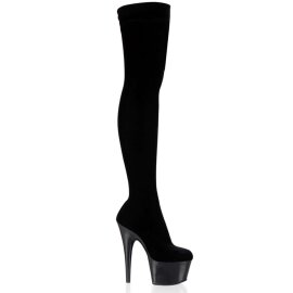 Pleaser Overknee Stiefel ADORE-3002 Schwarz EU-38 / US-8