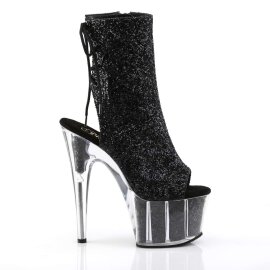Pleaser Stiefelette ADORE-1018G Schwarz Glitter EU-38 / US-8