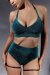Polerina Top Bikini Blaugrün Lurex S