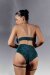 Polerina Shorts Bikini Blaugrün Lurex mit abnehmbarem Garter L