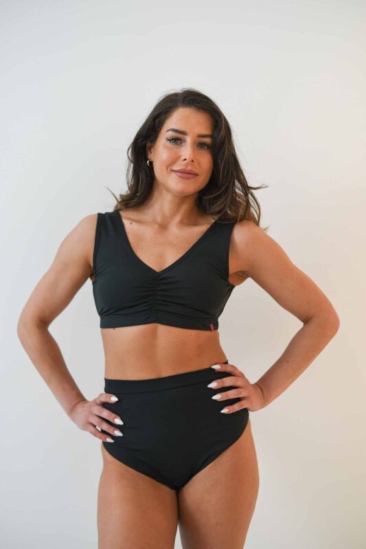 Pole Addict Top Tulipe Schwarz S