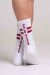 Paradise Chick Supreme Poledance Socken Weiß Weinrot