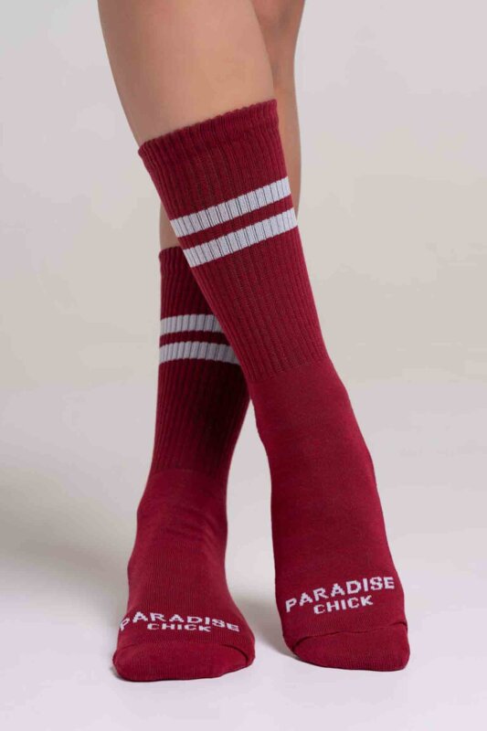 Paradise Chick Supreme Poledance Socken Weinrot