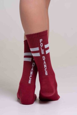 Paradise Chick Supreme Poledance Socken Weinrot