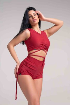 Paradise Chick Top Supreme Cozy Weinrot L