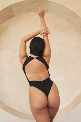 Lunalae Bodysuit Charlie Mesh Schwarz L