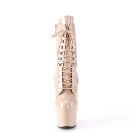 Pleaser ADORE-1020 Plateau Stiefeletten Lack Beige EU-38...