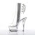 Pleaser Stiefelette KISS-1018C Transparent Silber EU-35 / US-5