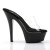 Pleaser Sandalette KISS-201 Transparent Schwarz EU-41 / US-11