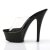 Pleaser Sandalette KISS-201 Transparent Schwarz EU-37 / US-7