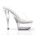Pleaser Sandalette KISS-201 Transparent Silber EU-37 / US-7