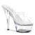 Pleaser Sandalette KISS-201 Transparent Silber EU-39 / US-9