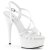 Pleaser Sandalette DELIGHT-613 Weiß EU-37 / US-7