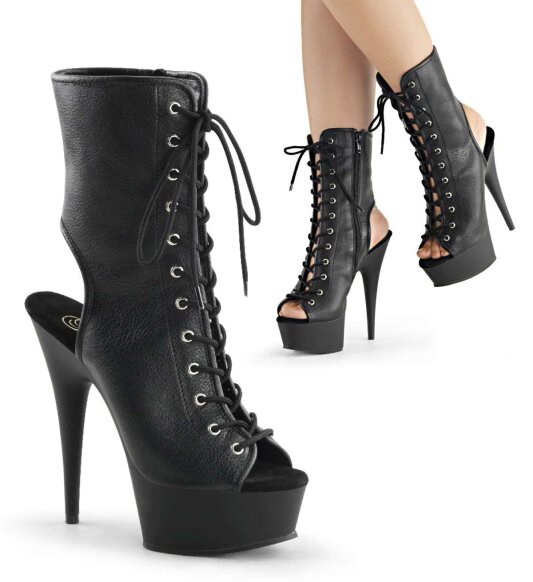 Pleaser Stiefelette DELIGHT-1016 Schwarz EU-37 / US-7