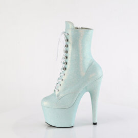 Pleaser ADORE-1020SDG Plateau Stiefeletten Glitter Blau EU-40 / US-10