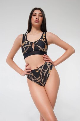 Pole Addict High Leg Shorts Chaine Noir S B-Ware
