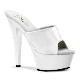 Pleaser Pantolette KISS-201 Weiß EU-35 / US-5