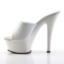 Pleaser Pantolette KISS-201 Weiß EU-35 / US-5