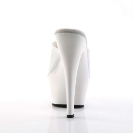 Pleaser Pantolette KISS-201 Weiß EU-35 / US-5