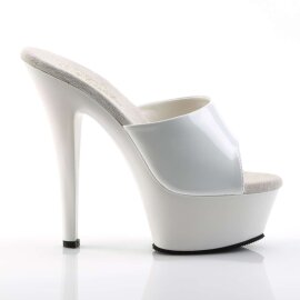 Pleaser Pantolette KISS-201 Weiß EU-37 / US-7