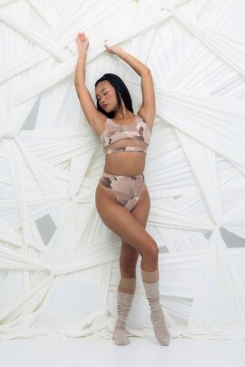 HotCakes Shorts Peonies Nude XL