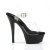 Pleaser Sandalette KISS-208 Transparent Schwarz EU-35 / US-5