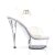 Pleaser Sandalette KISS-208 Transparent Silber EU-36 / US-6