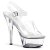 Pleaser Sandalette KISS-208 Transparent Silber EU-37 / US-7