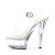 Pleaser Sandalette KISS-208 Transparent Silber EU-37 / US-7