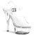 Pleaser Sandalette KISS-208LS Transparent Silber EU-35 / US-5