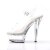 Pleaser Sandalette KISS-208LS Transparent Silber EU-35 / US-5