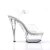 Pleaser Sandalette KISS-208LS Transparent Silber EU-35 / US-5
