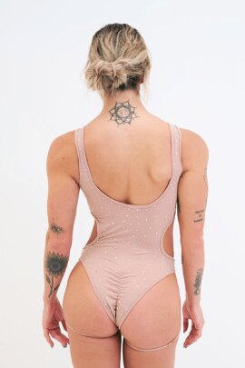 Lunalae Bodysuit Imogen Diamante Taupe XL
