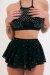 Lunalae Top Demi Diamante Schwarz M