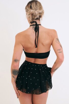 Lunalae Shorts Sarah Diamante Schwarz XL