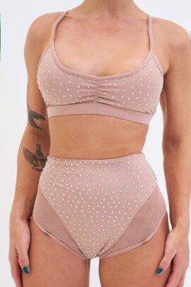 Lunalae Top Roxie Diamante Taupe