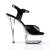 Pleaser Sandalette KISS-209 Schwarz Transparent EU-40 / US-10