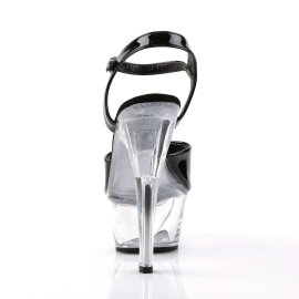 Pleaser Sandalette KISS-209 Schwarz Transparent EU-42 / US-12